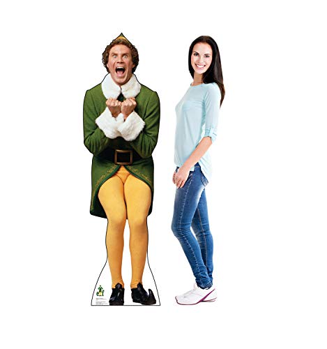 Cardboard People Buddy The Elf Excited Life Size Cardboard Cutout Standup - Elf (2003 Film)