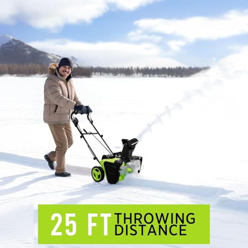 STEELITE Cordless Snow Blower 2 x 20V, 20-Inch Snow Thrower 850 lbs/Minute Capacity, Includes 2 x 4.0Ah Batteries & Charger, Ideal for Walkways and Driveways, Brushless Motor