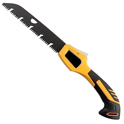 MEPEREZ professional Pruning saw, 20 inches folding portable wood cutting handsaw, adjustable foldable ourdoor survival hand saw, Japanese straight saw blade 10 inches, cutting for garden & camp