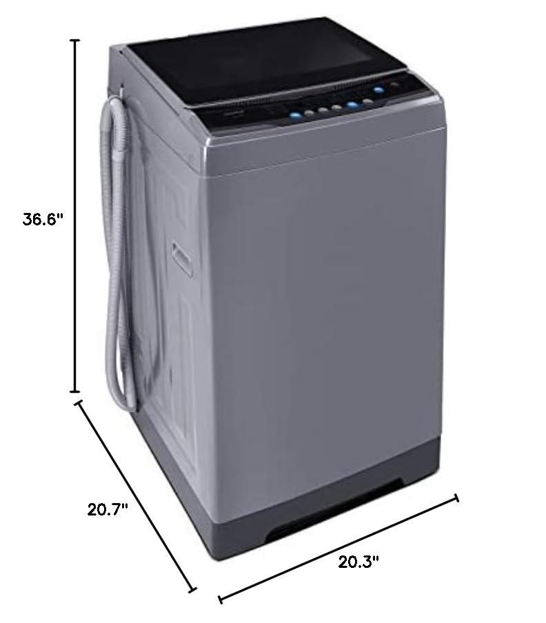 COMFEE’ 1.6 Cu.ft Portable Washing Machine, 11lbs Capacity Fully Automatic Compact Washer with Wheels, 6 Wash Programs Laundry Drain Pump, Ideal for Apartments, RV, Camping, Magnetic Gray