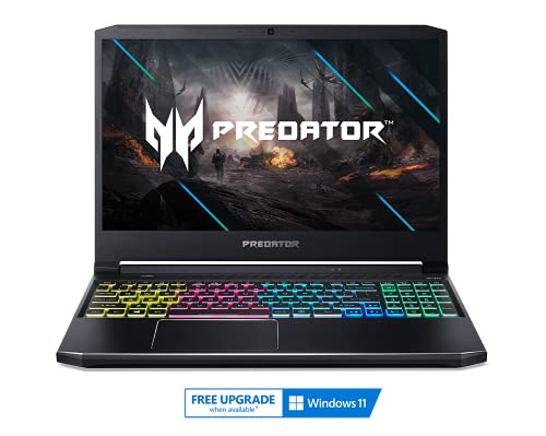 Acer Predator Helios 300 Gaming Laptop, Intel i7-10750H, NVIDIA GeForce RTX 2060 6GB, 15.6" Full HD 144Hz 3ms IPS Display, 16GB Dual-Channel DDR4, 512GB NVMe SSD, Wi-Fi 6, RGB Keyboard, PH315-53-72XD