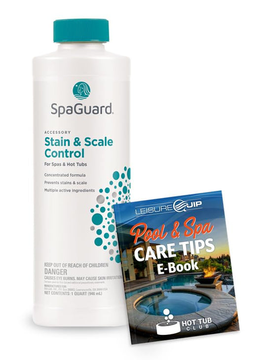 SpaGuard® Hot Tub Stain and Scale Control 1 Quart with LeisureQuip Digital Pool & Spa Care Ebook