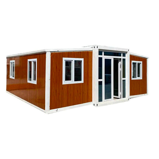 Portable Prefabricated House 10x10 ft Mobile Home with Windows and Doors, Solar Power Optional for Outdoor Camping