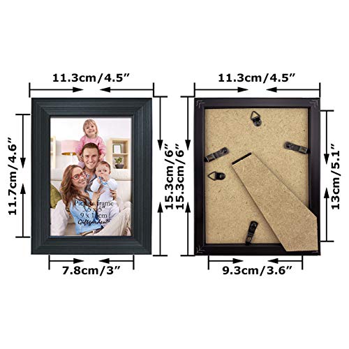 Giftgarden 12 Pack 3.5x5 Picture Frame Black, Multiple 3.5 x 5 Photo Frames Bulk for Tabletop Display or Wall Hanging