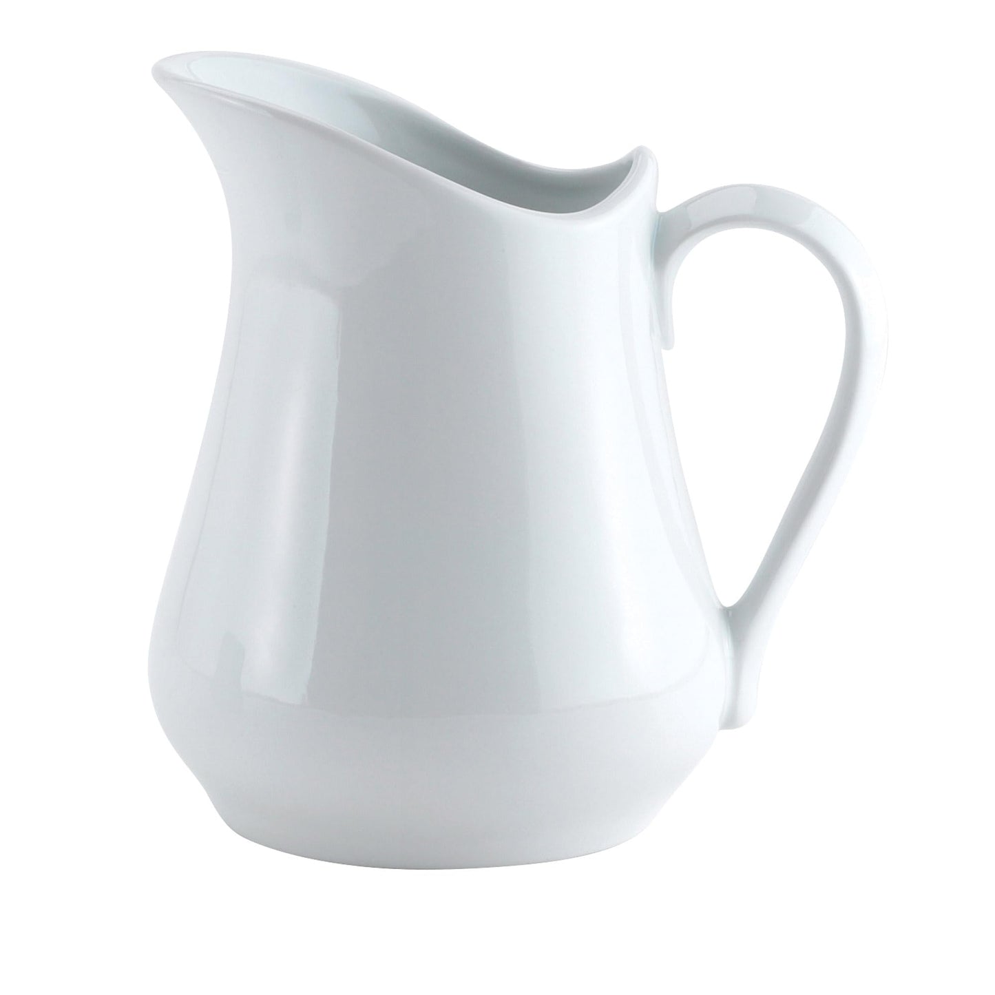 HIC Kitchen Creamer Pitcher with Handle, Fine White Porcelain, 4-Ounce