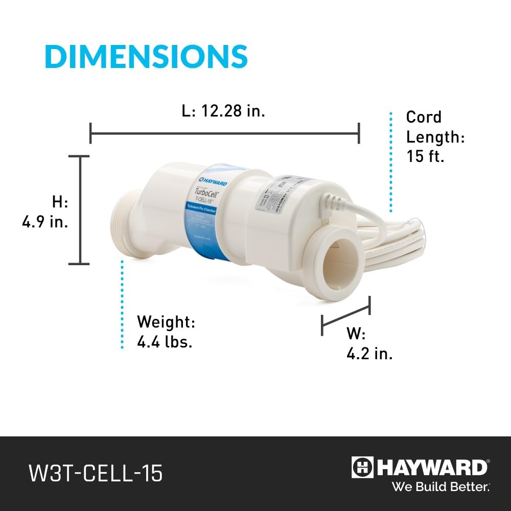 Hayward W3T-CELL-15 TurboCell Salt Chlorination Cell for In-Ground Swimming Pools up to 40,000 Gallons