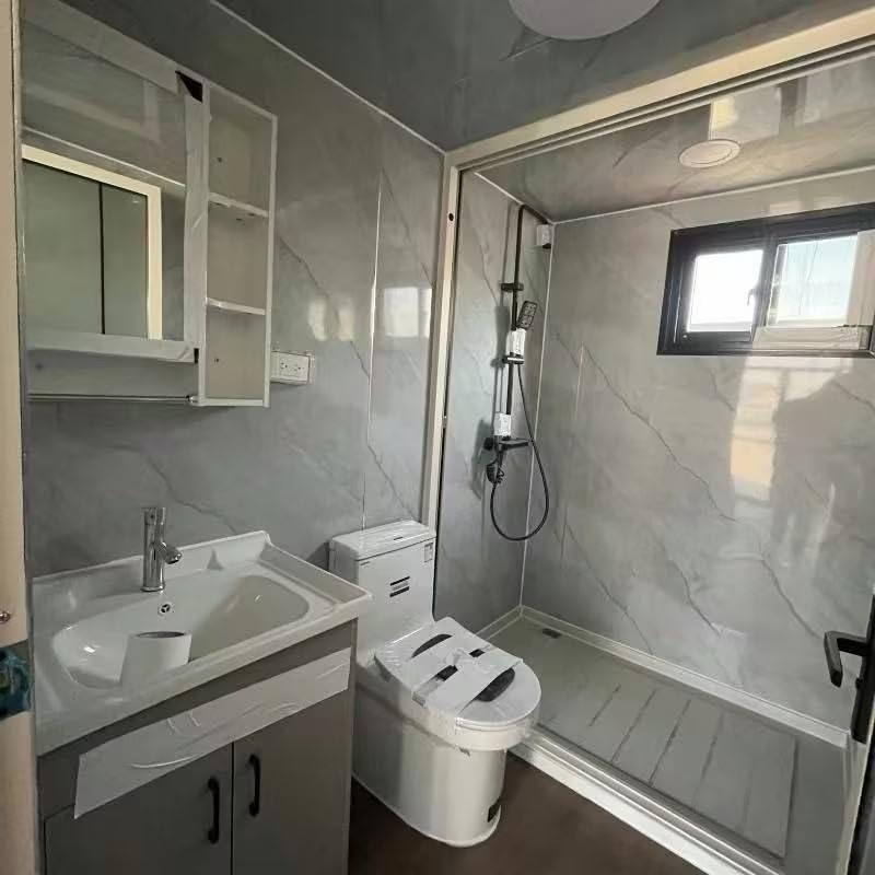 Portable Prefabricated Tiny Home, 20ft x 19ft (with Restroom), Mobile Expandable Plastic prefab House for Hotel, Live, Work, Villa, Warehouse, Workshop