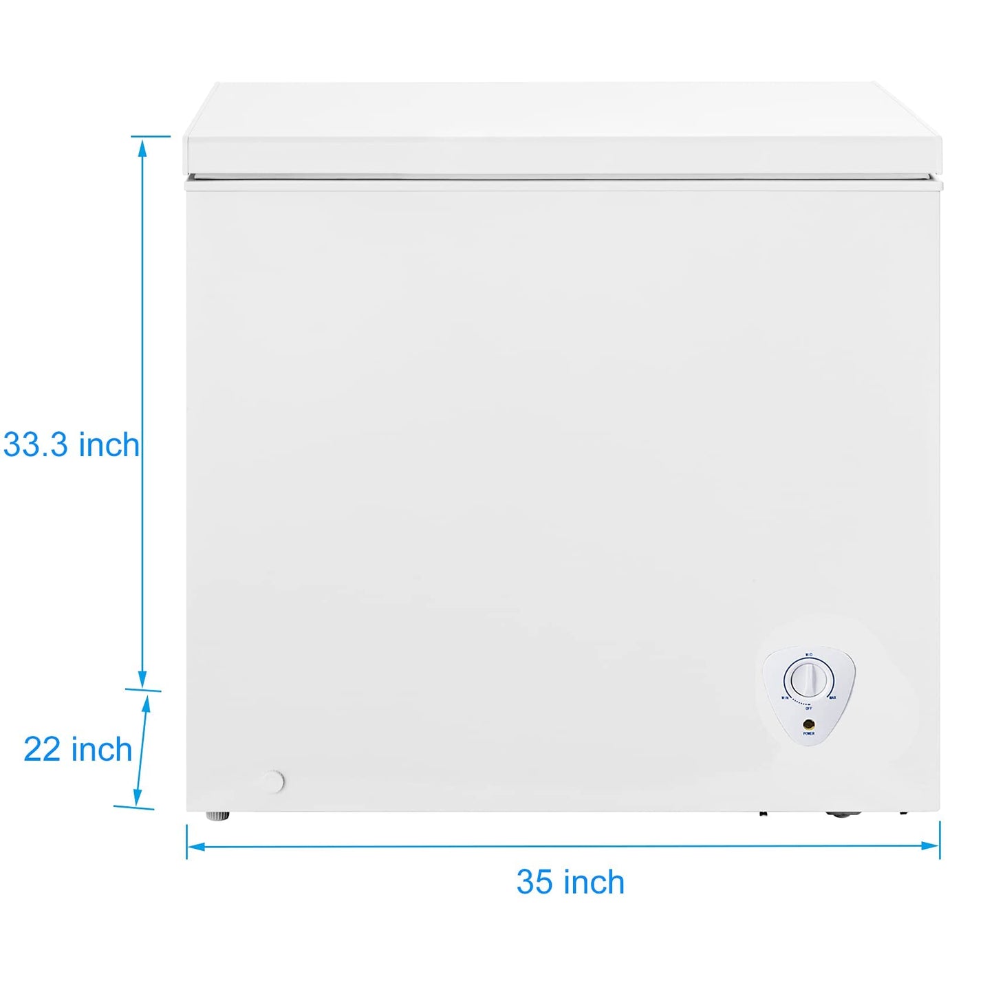 Deep Freezer 7 Cubic Feet Chest Freezer 7 cu. ft, SMETA Freezer Chest Garage Ready Large Freezer, Freezing Machine for Home and Kitchen with Removable Basket Thermostat Control for Apartment in White