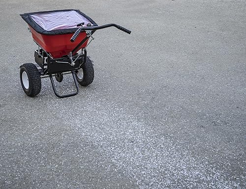 Buyers Products Multi-Purpose Walk Behind Push Spreader 3039632R Grounds Keeper, 100 Pound Capacity, Multi Use Tool for Grass Seed, Salt, De-Icer, Fertilizer and Seeds