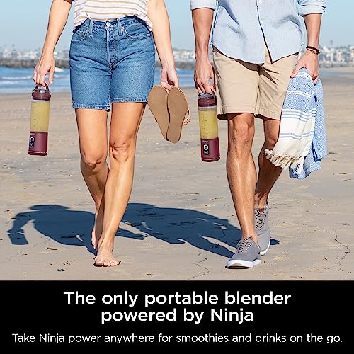 Ninja BC151CR Blast Portable Blender, Cordless, 18oz. Vessel, Personal Blender-for Shakes & Smoothies, BPA Free, Leakproof-Lid & Sip Spout, USB-C Rechargeable, Dishwasher Safe Parts, Cranberry Red