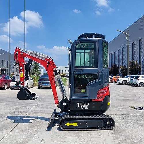 2 Ton TERROR XVIII Heater Aircon Cabin Mini Excavator, EPA certified USA KUBOTA Diesel Machine for Garden, Farms, Parks, Roads – Ideal for Digging, Drilling, Bull-Dozing