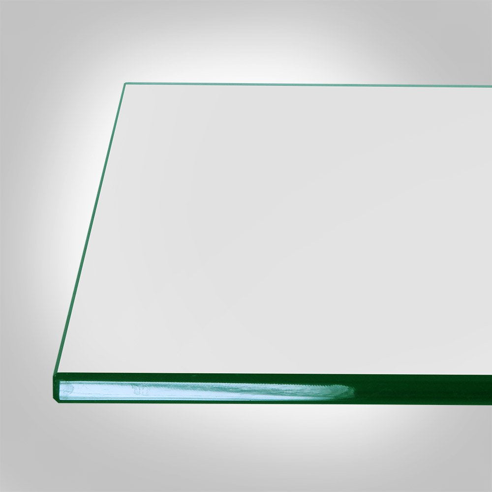 Dulles Glass 22" Square Glass Table Top - Tempered - 1/4" Inch Thick- Flat Polished - Eased Corners