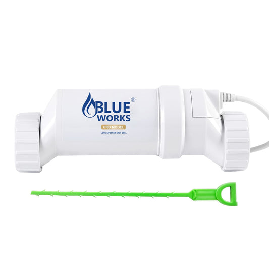 BLUE WORKS Salt Cell - up to 40,000 Gallons Pool, 4 Years Limited Warranty, Salt Cell Model BLT15H-GW