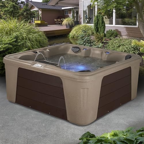 Palm Beach Outdoor Hot Tub, 5-6 Person 30-Jet, 69-Port Lounger Spa with Ice Bucket by Aqualife by Strong Spas