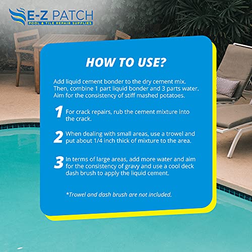E-Z Patch 2 Pool Patch Repair Kit for Pool Decks & Patios - DIY Concrete Repair (White, 3 Pounds)