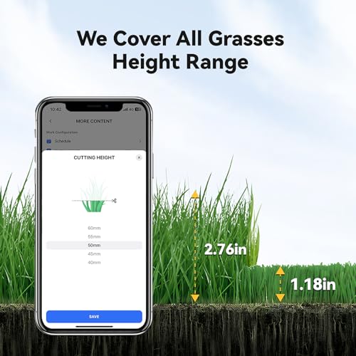 ANTHBOT Robot Lawn Mower w/Stable Boundary Wire - Automatic Robotic Grass Cutter Machine Lawnmower, Auto Mapping & Charging for 1/4 Acre Lawn, Smart U-Shape Path Efficient Cutting, IPX6 Waterproof