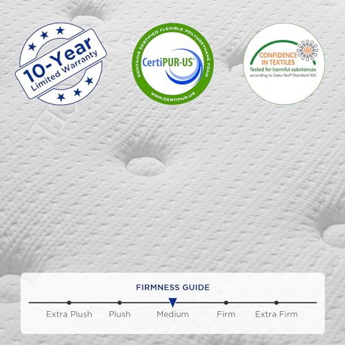 Mubulily Queen Mattress,10 Inch Hybrid Mattress in a Box with Gel Memory Foam Mattress,Individually Wrapped Pocket Coils Innerspring Mattress,Pressure Relief,Back Pain Relief,CertiPUR-US.