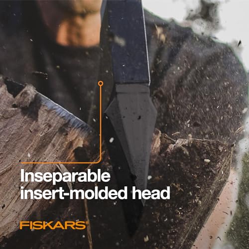 Fiskars X27 Super Splitting Axe - Wood Splitter for Medium to Large Size Logs with 36" Shock-Absorbing Handle - Lawn and Garden - Black