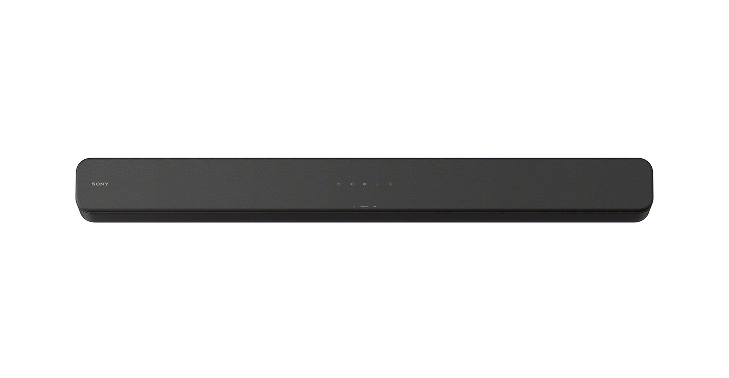 Sony S100F 2.0ch Soundbar with Bass Reflex Speaker, Integrated Tweeter and Bluetooth, (HTS100F), easy setup, compact, home office use with clear sound black