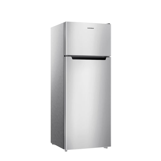 BANGSON 7.7 Cu.Ft Refrigerator with Freezer, Apartment Size Fridge with Top Freezer, 2 Doors,5 Settings Temperature Adjustable, Silver