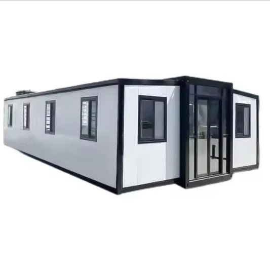 Budget Portable Prefab 2BR Tiny Home 21x40ft, Container House, Mobile Expandable Plastic Steel Prefab House for Hotel, Booth, Office, Guard House, Shop, Villa, Warehouse, Workshop, Storage