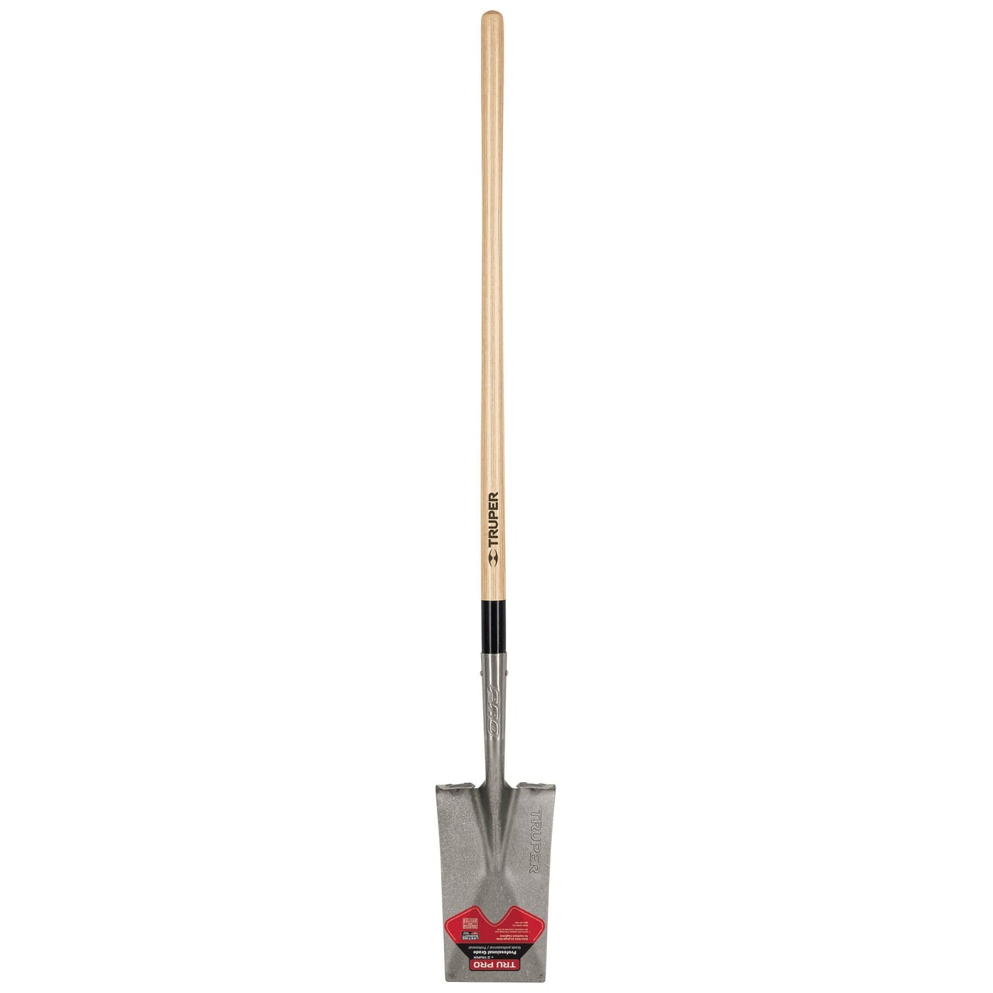 Truper 33174 Garden Spade - Extended Steps, 48-Inch Long Hardwood Handle, 14 Gauge Blade