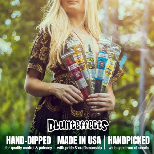 Blunteffects Hand-Dipped Incense Sticks - Premium 144-Pack Variety Set, 12 Different Scents, 11" Long, USA-Made Aromatherapy with Long Burn Time (12 pack, 144 total sticks)