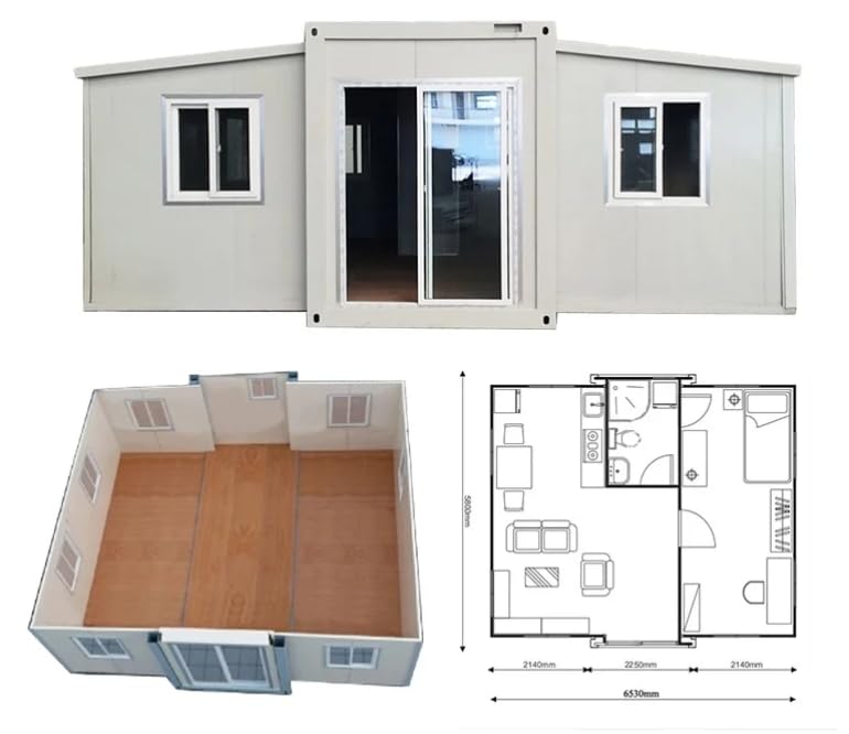Portable Prefabricated Tiny Home 19ft x 20ft with Cabinet, Best Prefab House, Tiny Home for Live,Work Or Airbnb Hosting