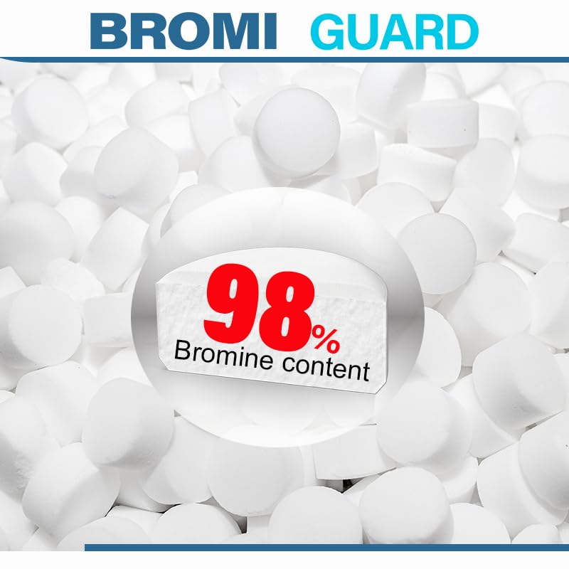 BROMIGUARD【 5.5 lbs】 1inch Bromine Tablets for Spa Hot Tub, Chemicals Bromine Tabs