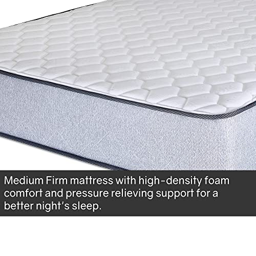 Mayton, 8-Inch Medium Firm High Density Foam Mattress, Comfortable Mattress for Cooler Sleep, Supportive & Pressure Relief, Full XL