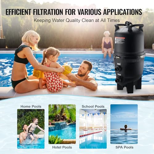 VEVOR Pool Cartridge Filter, 425Sq. Ft Filter Area Inground Pool Filter, Above Ground Swimming Pool Filtration Filter System with Upgrade Filter &Leak-Proof, for Hot Tubs, Spa, Inflatable Pool