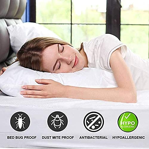 2-Pack Pure Cotton Twin XL Fitted Sheet for Adjustable Bed Split King, 600 TC 16" Deep Pocket Egyptian Cotton Fitted Sheet (2pcs, Twin XL, White)