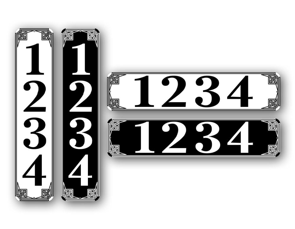 Personalized 4"x18" Address Sign | Custom Text Durable Aluminum Metal Sign | Choose Horizontal or Vertical Layout