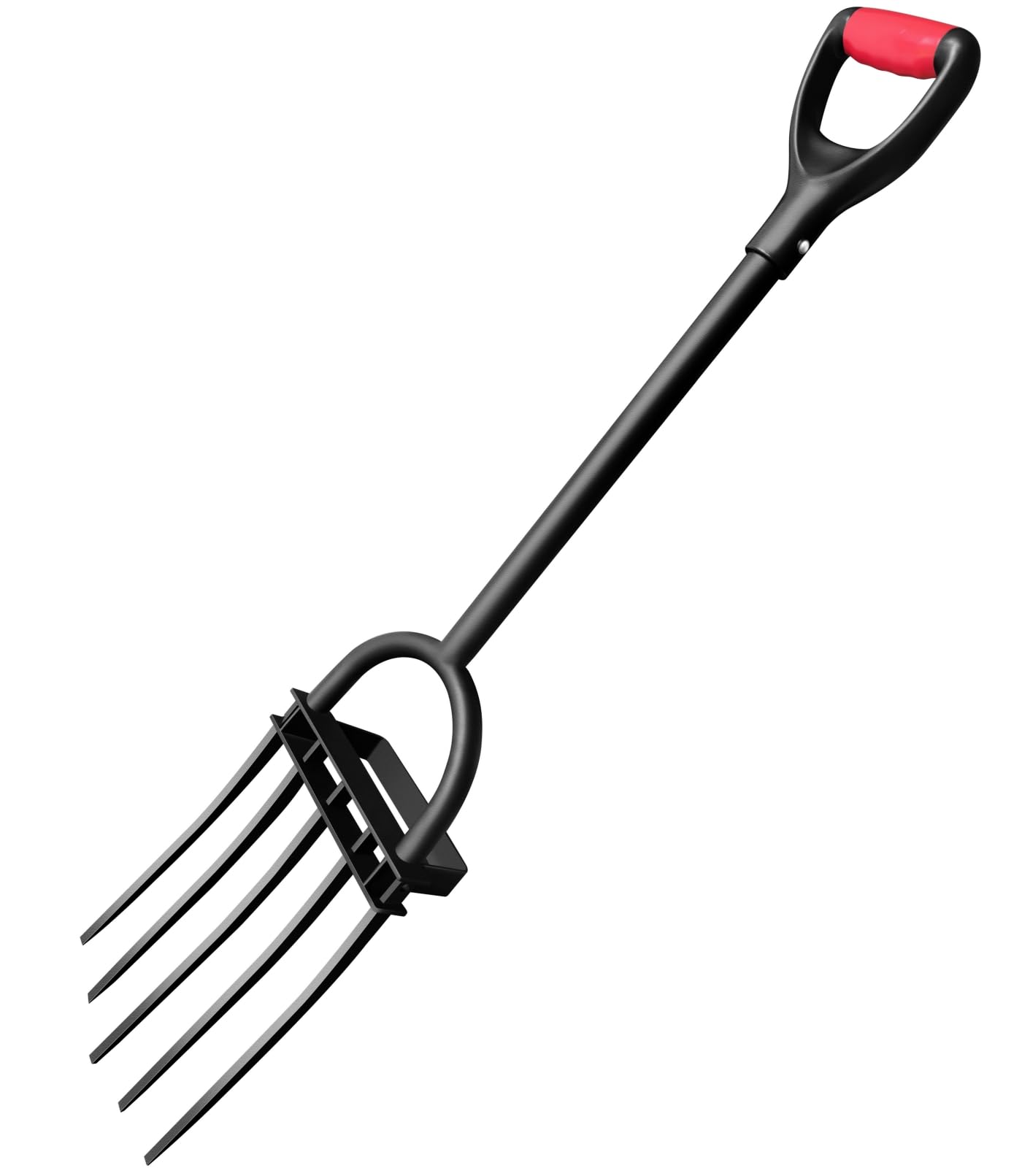 Ymachray Garden Fork, Pitchforks for Digging Composting Spading, Long Hand Tiller & Cultivator - 5 Tine, 45 inches