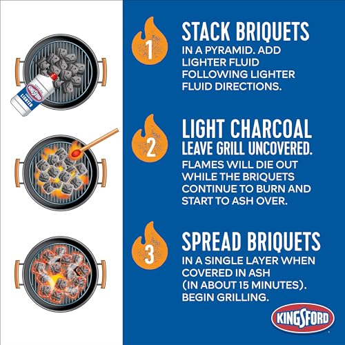 Kingsford Original Charcoal Briquettes, BBQ Charcoal for Grilling, 16 Pounds (Package May Vary)