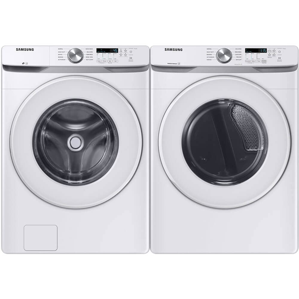 Samsung WF45T6000WPR White Front Load Laundry Package