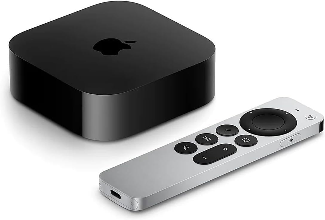 Apple TV 4K Wi-Fi (3rd Generation) + Siri Remote + Power Cord + Apple 1 Year Limited Warranty (128 GB Ethernet & WiFi)