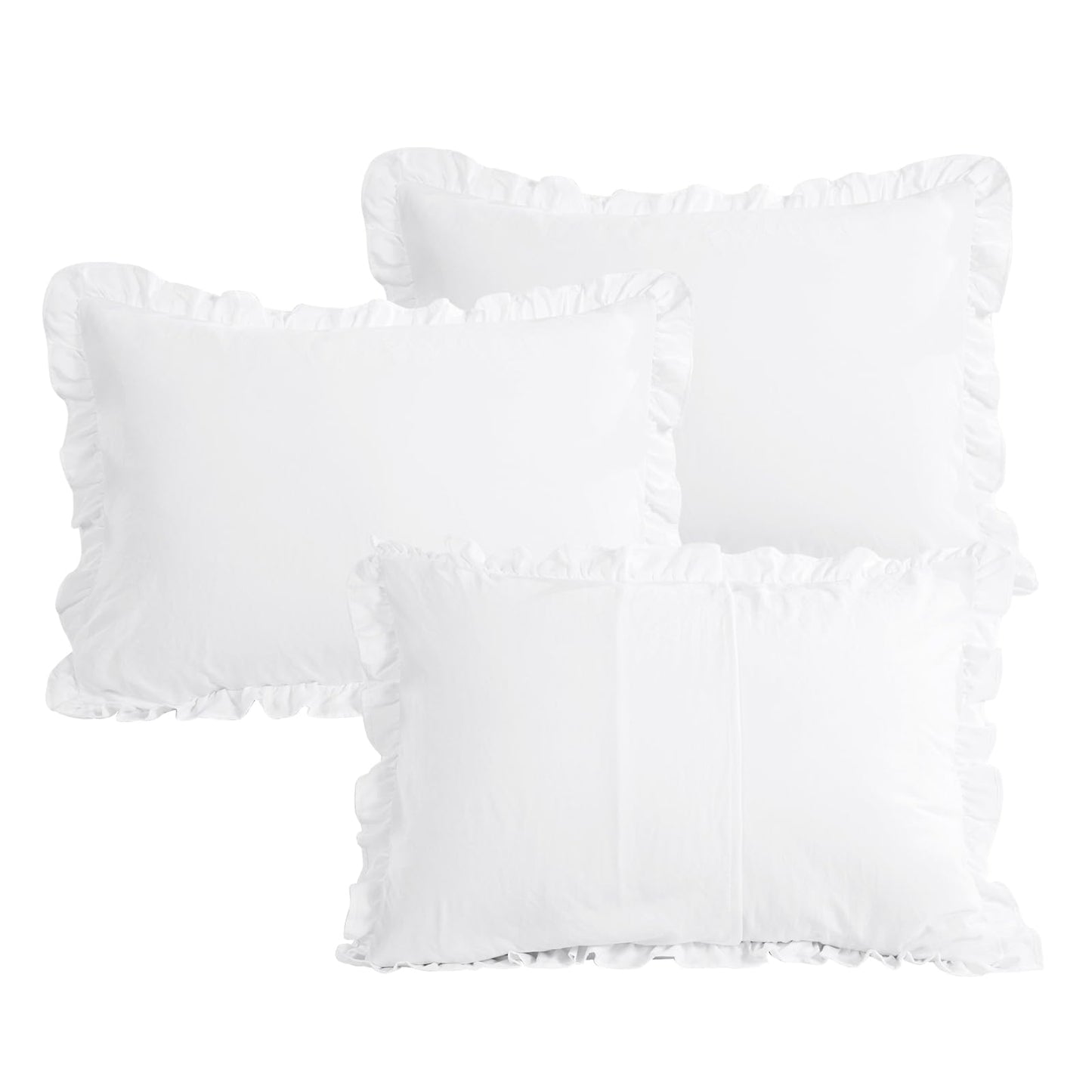 HOMBYS 5 Pieces Thicker Ruffled Daybed Set Twin Size, Daybed Comforter Set for All Season Cozy and Soft, Daybed Cover Fluffy Comforter with Bed Skirt and Shams - 75 x39 - Pure White