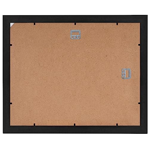 Americanflat 11x14 Diploma Frame with Shatter-Resistant Glass - Use as 8.5x11 Frame with Mat or 11x14 Frame without Mat - Legacy Collection - Thin Picture Frame for Wall Display - Black