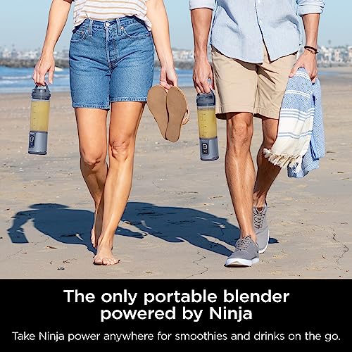 Ninja BC51NV Blast Portable Blender, Cordless, 18oz. Vessel, Personal Blender-for Shakes & Smoothies, BPA Free, Leakproof-Lid & Sip Spout, USB-C Rechargeable, Dishwasher Safe Parts, Denim Blue