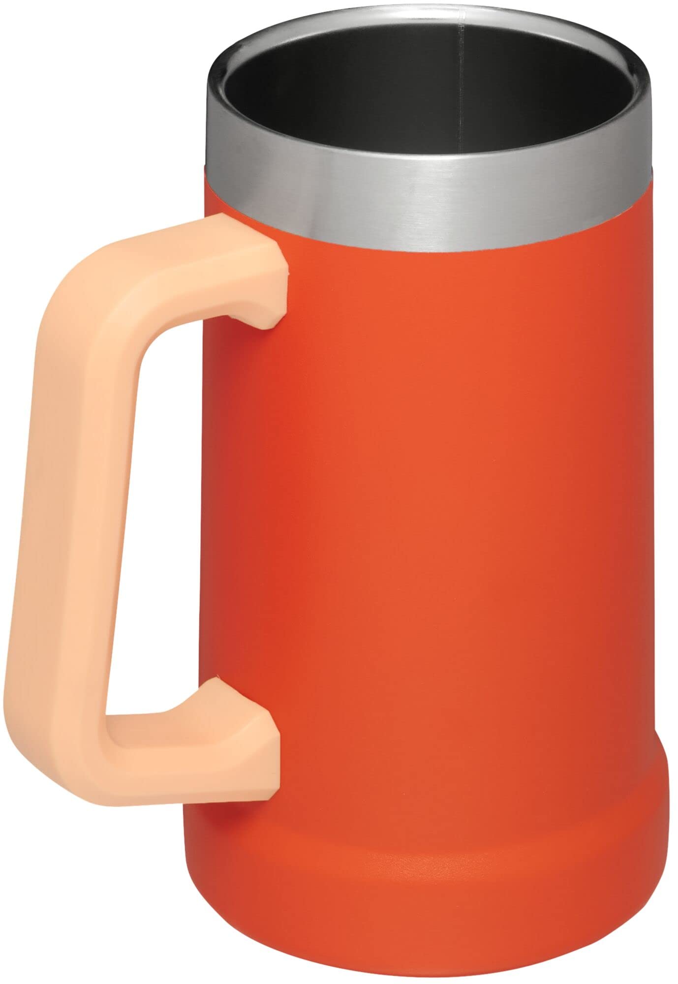 Stanley Adventure Big Grip Beer Stein 24 oz | Mug Keeps Beer Cold for Hours | Holds 2 Cans of Beer | Insulated Stainless Steel | Heavy-Duty Handle | Tigerlily