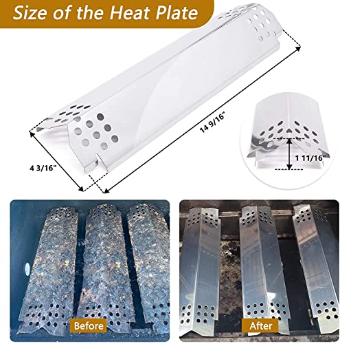 Grill Replacement Parts for Nexgrill 5 Burner 720-0888, 720-0888N, Nexgrill 4 Burner 720-0830H, Members Mark 720-0882D, Stainless Steel Heat Plates, Burner Tubes and Grill Igniters Replacement Kit.