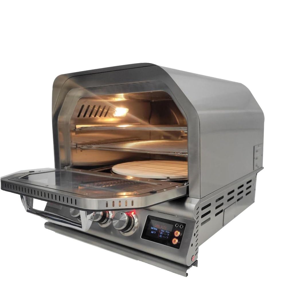 Pizza Oven Outdoor | 26-Inch Outdoor Multi-Fuel Pizza Oven | Rotisserie & Sleeve | Perfect Countertop Addition for Delicious Pizzas BLZ-26-PZOVN-LP