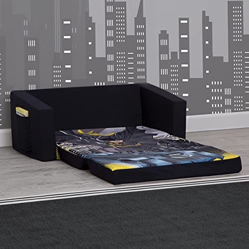 Batman Cozee Flip-Out Sofa - 2-in-1 Convertible Sofa to Lounger for Kids by Delta Children