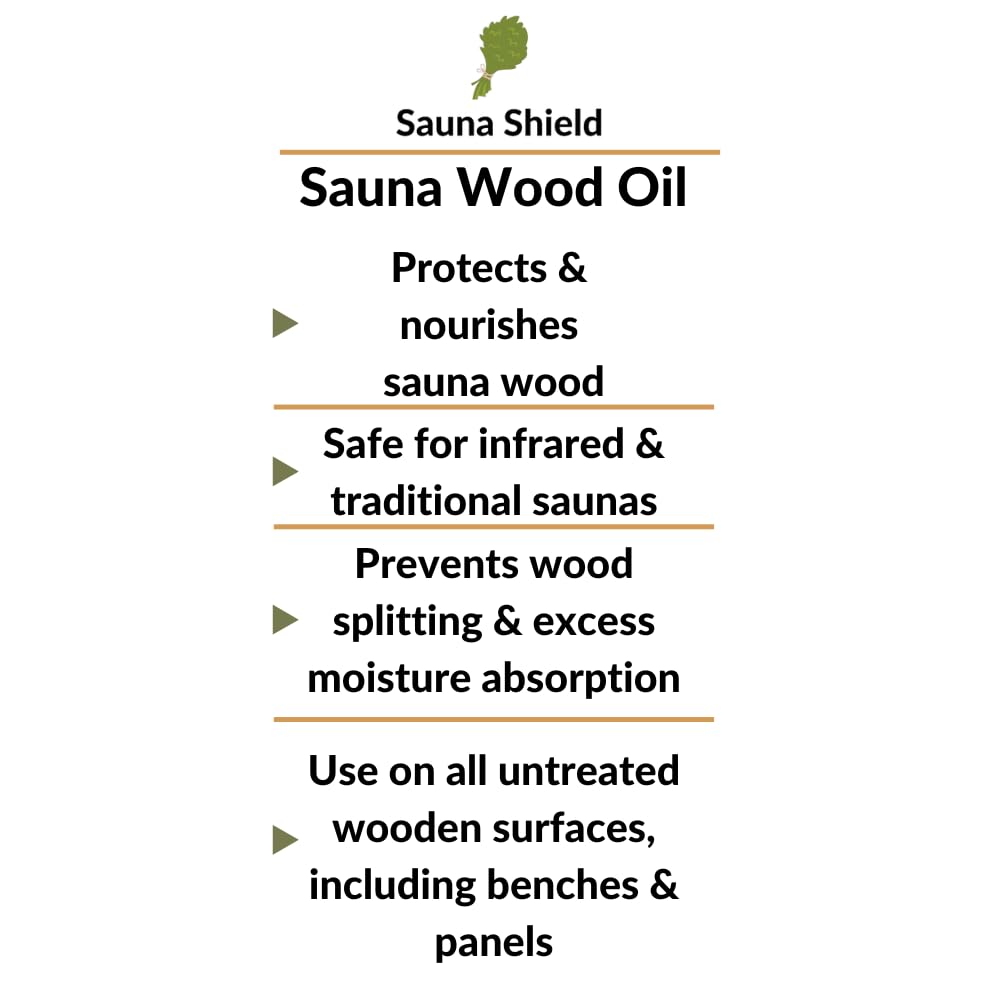 Sauna Shield Sauna Wood Oil (1.32 Gallons) - Protects & Nourishes Sauna Wood