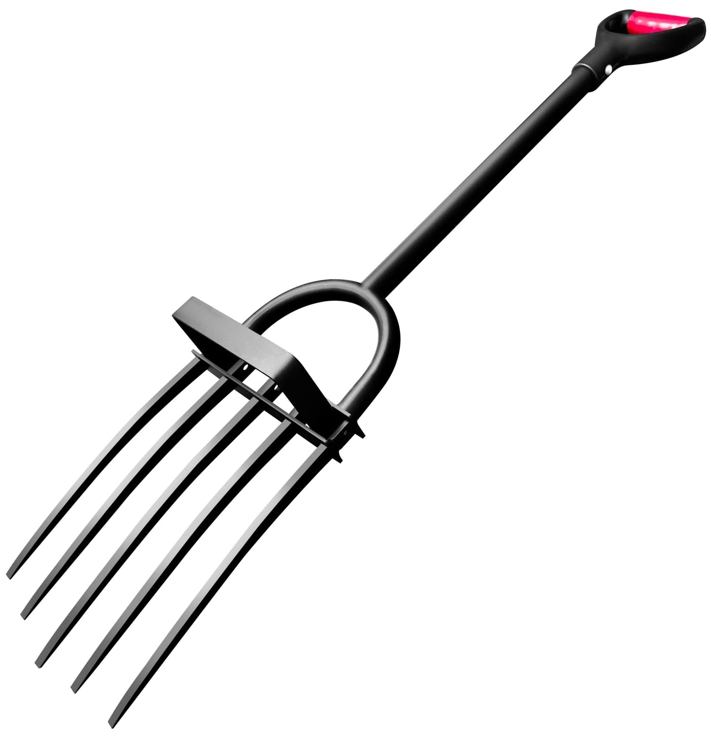 Ymachray Garden Fork, Pitchforks for Digging Composting Spading, Long Hand Tiller & Cultivator - 5 Tine, 45 inches