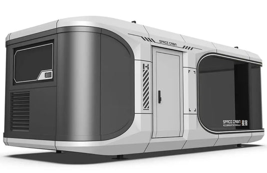 Ultimate Solution for Modern, Portable Living: Prefabricated Mobile Capsule House/Hotel, 30x10.5x10Ft, 315 Sqft. Withstands high Winds, Offers on-The-go Convenience, Full Bathroom Included.