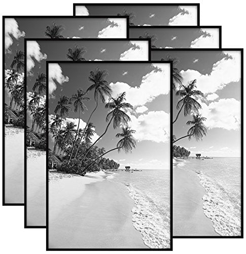 MCS Original Poster Frame 24x36 Black Lightweight Vertical & Horizontal Wall Hanging Large Picture Frame for Posters, Art Prints & Gallery Wall (6-Pack)