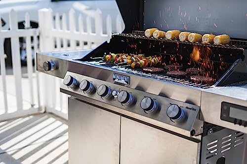 Monument Grills 6-Burner Convertible Natural Gas Smart bbq Grill Stainless Steel Denali 605 with Conversion Kit