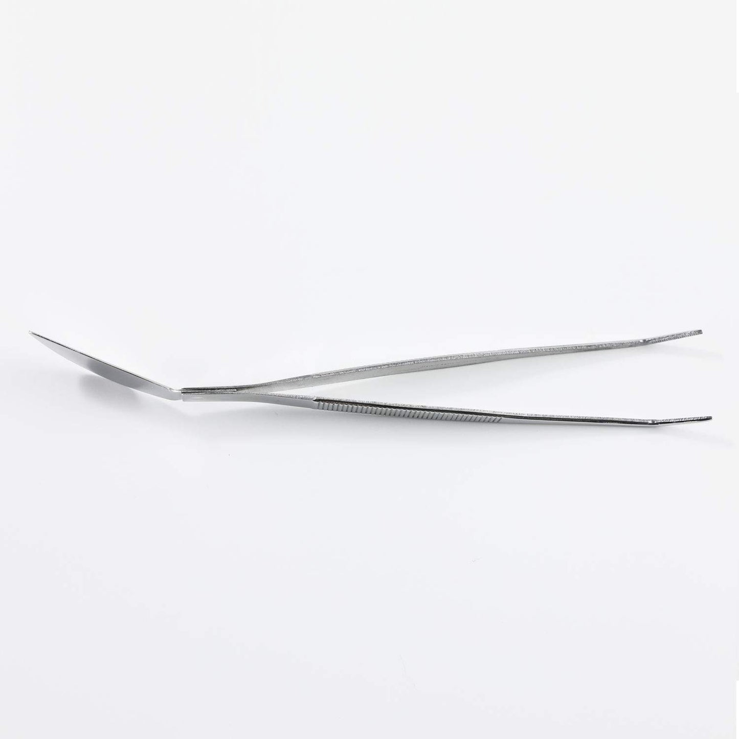 Wazakura Bonsai Curved Tip Tweezer with Spatula MADE IN JAPAN 8-1/4in(210mm) Stainless Steel